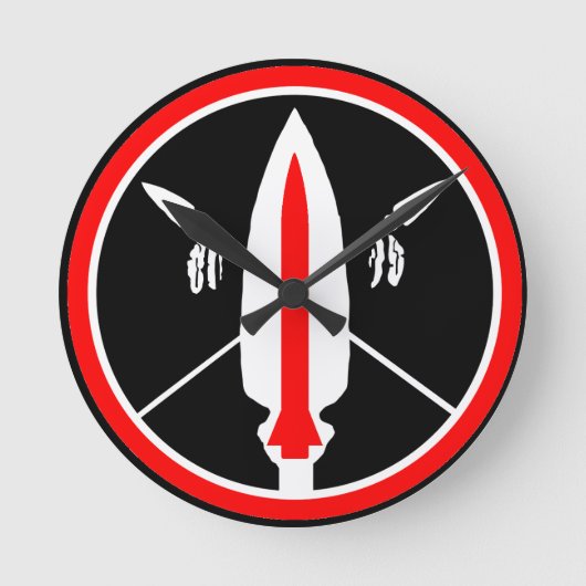 Horloge Ronde Lance missile clock (Recto)