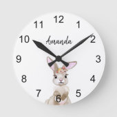 Horloge Ronde Lapin aquarelle animaux de (Recto)