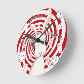 Horloge Ronde Lapin blanc au pays des merveilles (Angle)