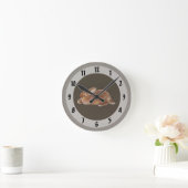 Horloge Ronde Lapin Brown (Maison)
