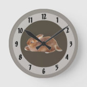 Horloge Ronde Lapin Brown (Recto)