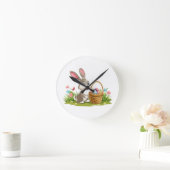 Horloge Ronde lapin de Pâques (Maison)