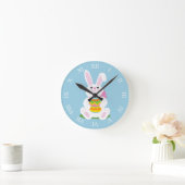 Horloge Ronde Lapin de Pâques (Maison)