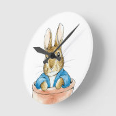 Horloge Ronde Lapin de Pâques Classique (Angle)