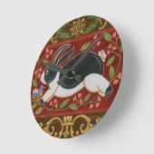 Horloge Ronde Lapin Folk (Angle)