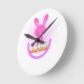 Horloge Ronde lapin mignon (Angle)