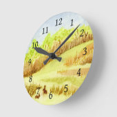 Horloge Ronde Lapins (Angle)