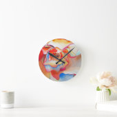 Horloge Ronde L'aquarelle de Fred martin begonia (Maison)