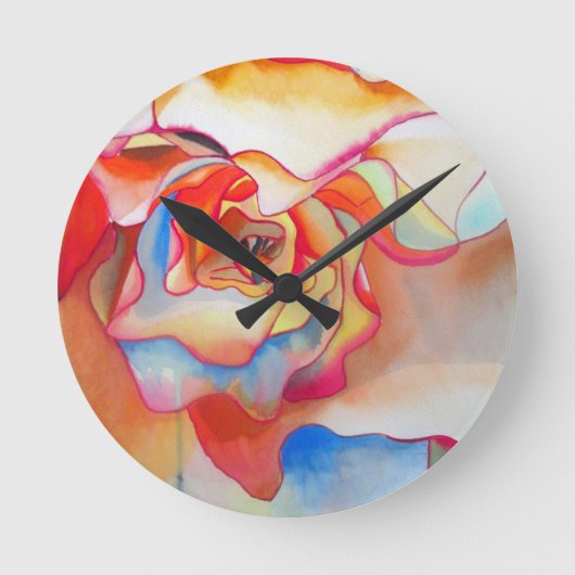 Horloge Ronde L'aquarelle de Fred martin begonia (Recto)