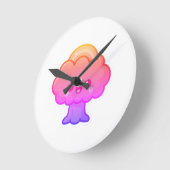 Horloge Ronde L'arbre convivial Kawaii (Angle)