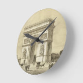 Horloge Ronde L'Arc de Triomphe, Paris, gravé par Auguste Bry (Angle)