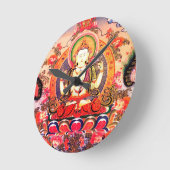 Horloge Ronde L'art bouddhiste tibétain (Angle)