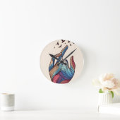 Horloge Ronde L'art de Hand Peaks Surreal (Maison)