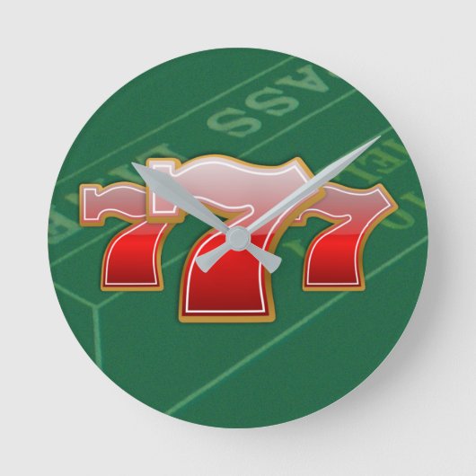 Horloge Ronde Las Vegas 777 Slot Machine Jackpot (Recto)