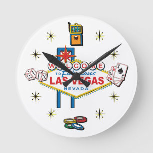 Horloge Ronde Las Vegas jouant Icom