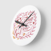 Horloge Ronde Lasting Vow Romantic Love Quote Valentines (Angle)