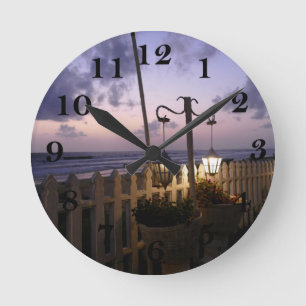 Horloge Ronde L'aube sur la plage