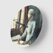 Horloge Ronde Laundry Maid, c.1880 (Angle)