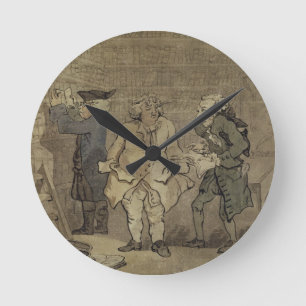 Horloge Ronde L'auteur et son éditeur, 1784 (lavage gris et