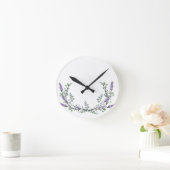 Horloge Ronde Lavande et Eucalyptus (Maison)