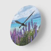 Horloge Ronde lavande sur le lac (Angle)