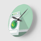 Horloge Ronde Lave-linge Salle de blanchisserie (Angle)