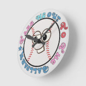 Horloge Ronde Le baseball (Angle)