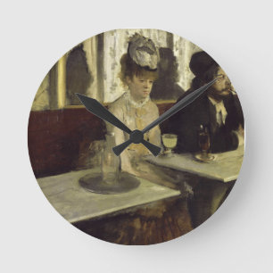 Horloge Ronde Le buveur ou le L'Absinthe d'absinthe par Edgar