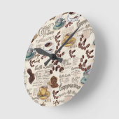 Horloge Ronde Le café suédois Fika (Angle)