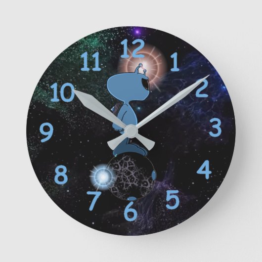 Horloge Ronde Le cavalier de la sphère de Qwiby (Recto)