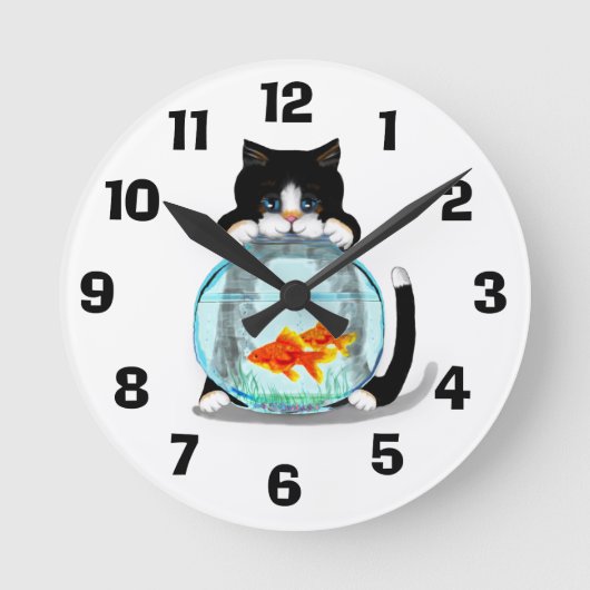 Horloge Ronde Le Chat de Tuxedo (Recto)