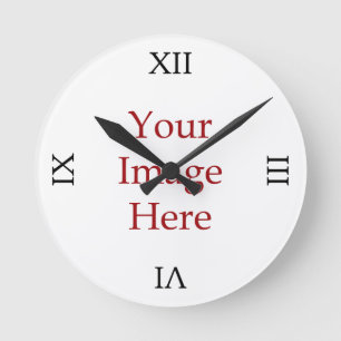 Horloge Ronde Le chiffre romain créent vos propres