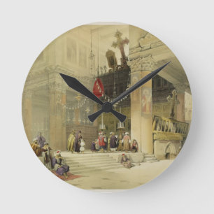 Horloge Ronde Le choeur de l'église de la Ste.Hélène, plaquen