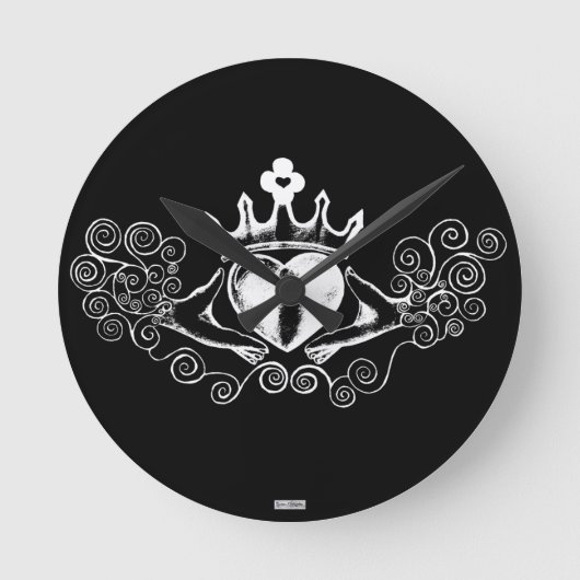 Horloge Ronde Le Claddagh (blanc) (Recto)