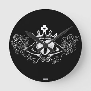 Horloge Ronde Le Claddagh (blanc)