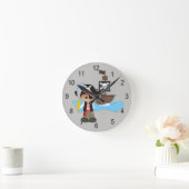 Horloge Ronde Le Clock Cute Pirate Boy (Maison)