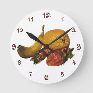 Horloge Ronde Le Clock de Fruit Acrylic