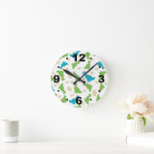 Horloge Ronde Le Clock des enfants de Blue Green (Maison)