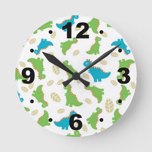 Horloge Ronde Le Clock des enfants de Blue Green (Recto)