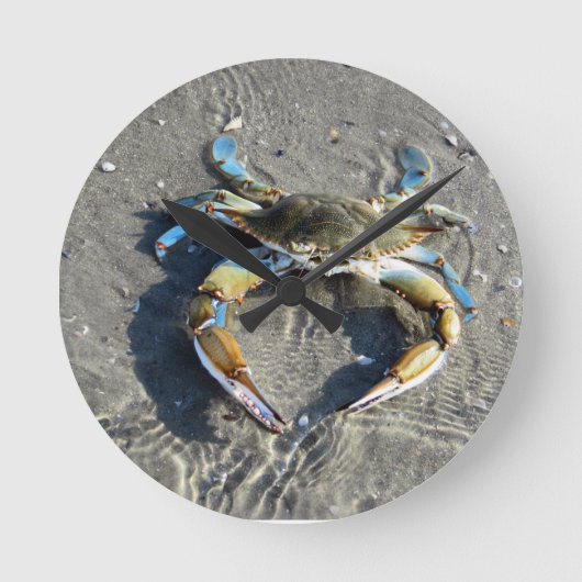 Horloge Ronde Le crabe bleu savoureux ! (Recto)