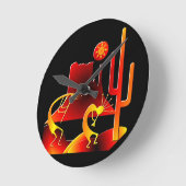 Horloge Ronde Le désert Kokopelli (Angle)