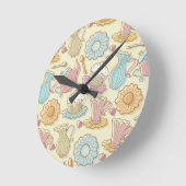 Horloge Ronde Le dessin de main bombe des silhouettes (Angle)