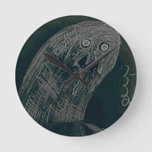 Horloge Ronde le dessin de ver de yaie et votre âme se