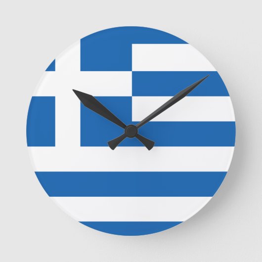 Horloge Ronde Le Drapeau de Grèce (Recto)