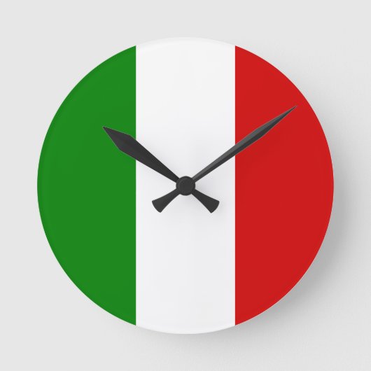 Horloge Ronde Le drapeau de l'Italie (Recto)