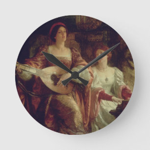 Horloge Ronde Le duo (huile sur la toile)