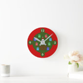 Horloge Ronde Le fantôme de Noël présente drôle (Maison)