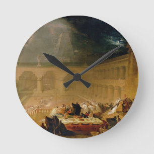 Horloge Ronde Le festin du Belshazzar (huile sur la toile)