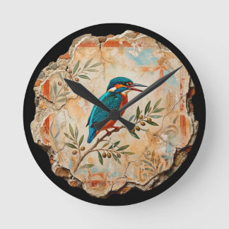 Horloge Ronde Le fragment de l'Alcyon : Messager azur de Pompéi