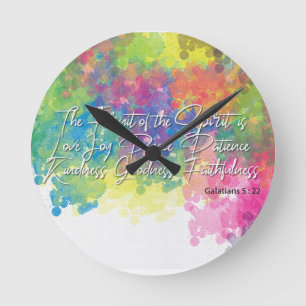 Horloge Ronde Le Fruit de l'Esprit - Galates 5